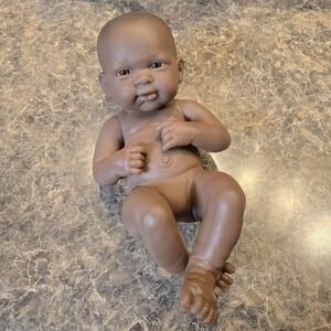 Berenguer Realistic Newborn African American Black Baby Doll - 14"